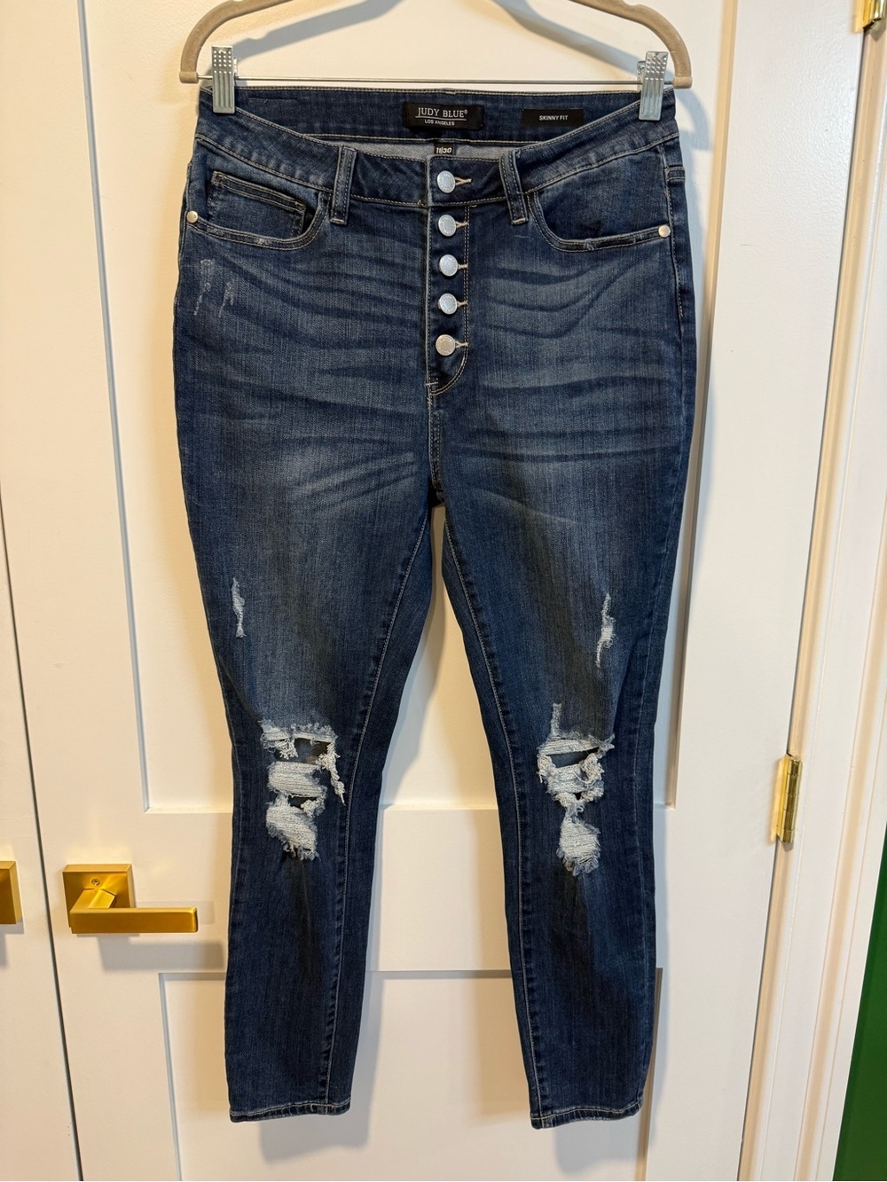 Judy Blue Women’s High-Rise Button Fly Skinny Jeans - Size 11/30